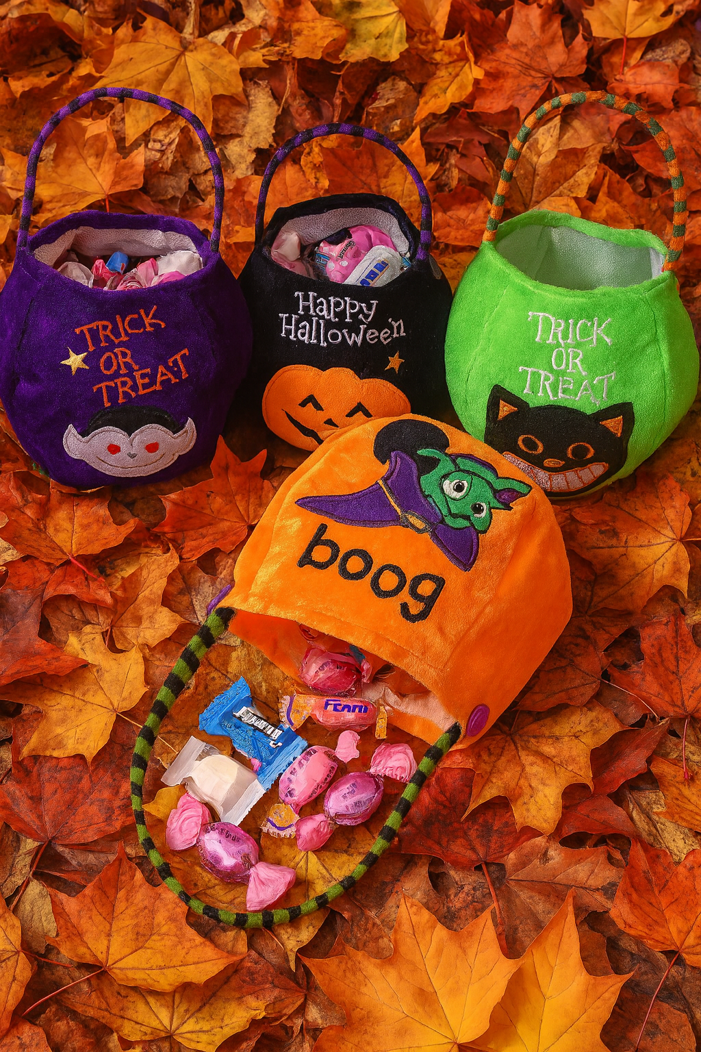 Plush Pumpkin Candy Tote – Reusable Halloween Trick-or-Treat Bag & Fall Accessory