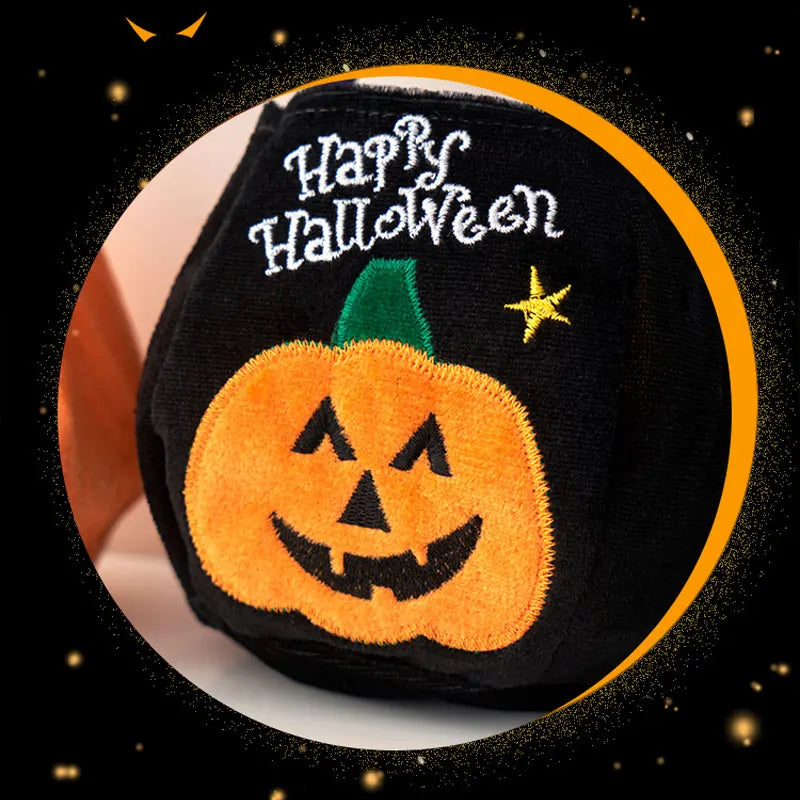 Plush Pumpkin Candy Tote – Reusable Halloween Trick-or-Treat Bag & Fall Accessory