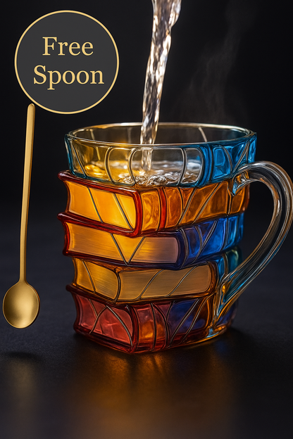 Vintage Bookstack Coffee Mug