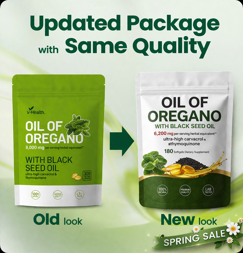 Oil of Oregano + Black Seed Oil Softgels – Immune & Digestive Support (180 Count)