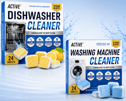 Washing Machine & Dishwasher Cleaner Tablets Bundle