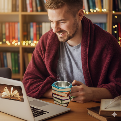Vintage Bookstack Coffee Mug