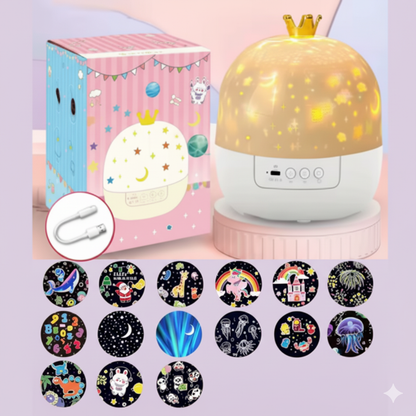 Starry Dream Rotating Night Light- 15 in 1 Kids Galaxy Projector