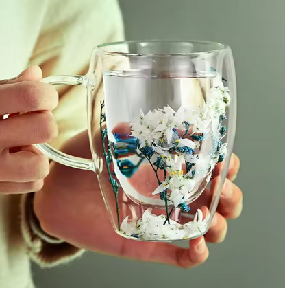 Elegant Double Flower Mug