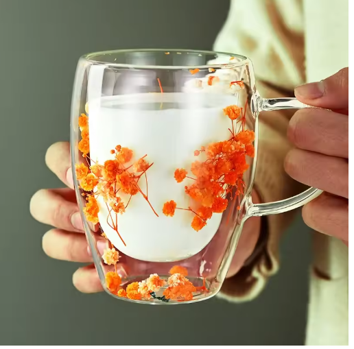 Elegant Double Flower Mug