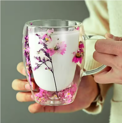 Elegant Double Flower Mug