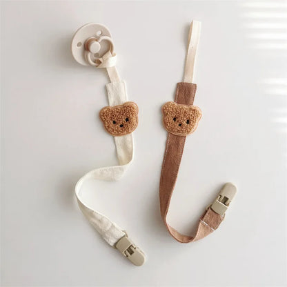 Cute Bear Baby Pacifier Chain Clips Holders