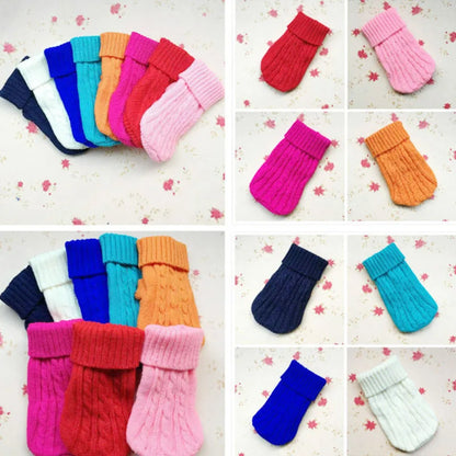 Dog Winter Clothes Knitted Pet Clothes For Small Medium Dogs