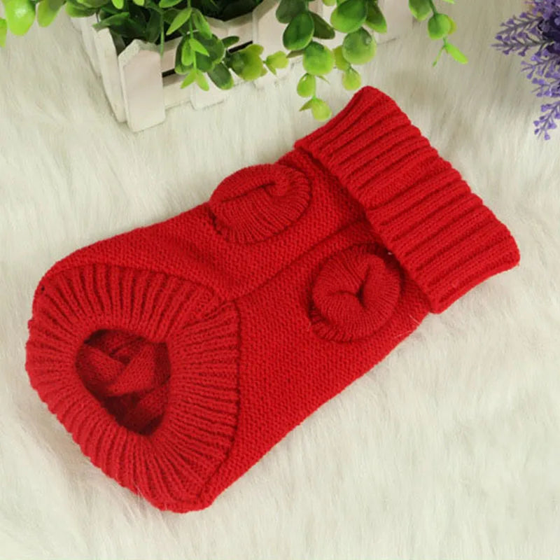 Dog Winter Clothes Knitted Pet Clothes For Small Medium Dogs