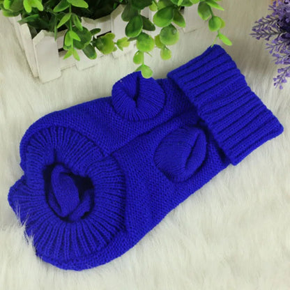 Dog Winter Clothes Knitted Pet Clothes For Small Medium Dogs