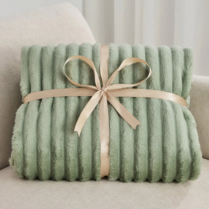 The Cloud-Rib Velvet Fleece Blanket | Ultra-Soft Plush Throw