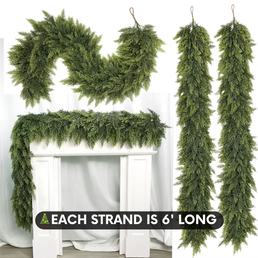 Lifelike Cedar Garland