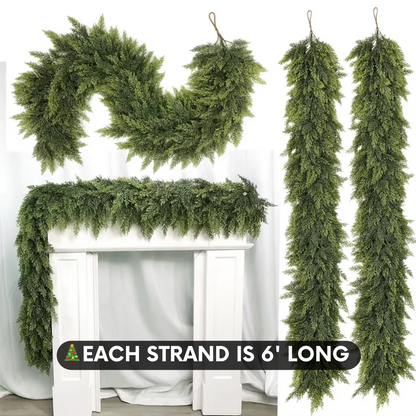 Lifelike Cedar Garland