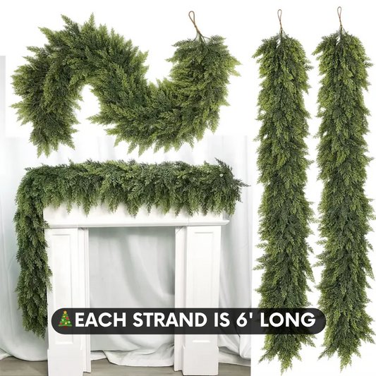 Lifelike Cedar Garland