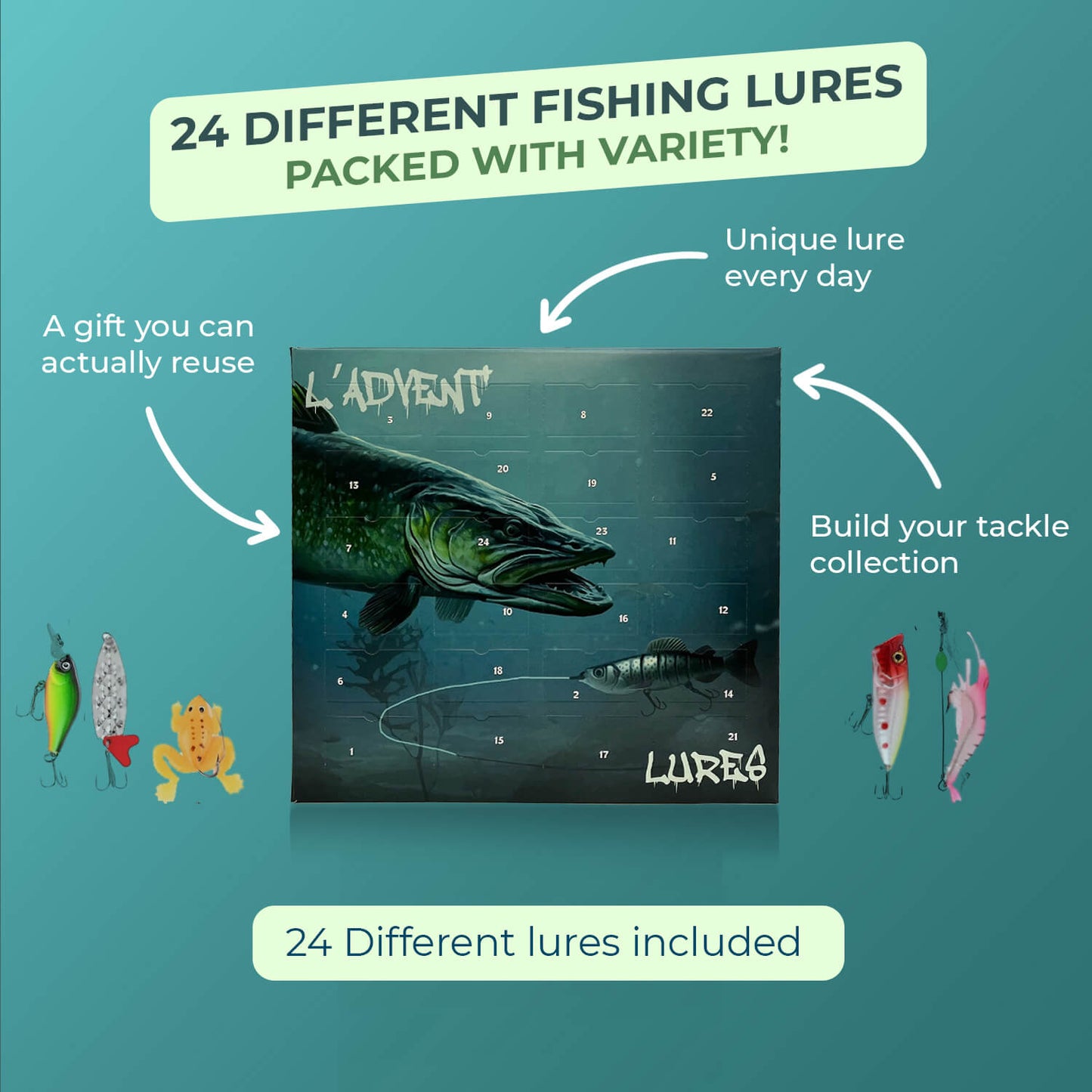 Original Fishing Lure Advent Calendar