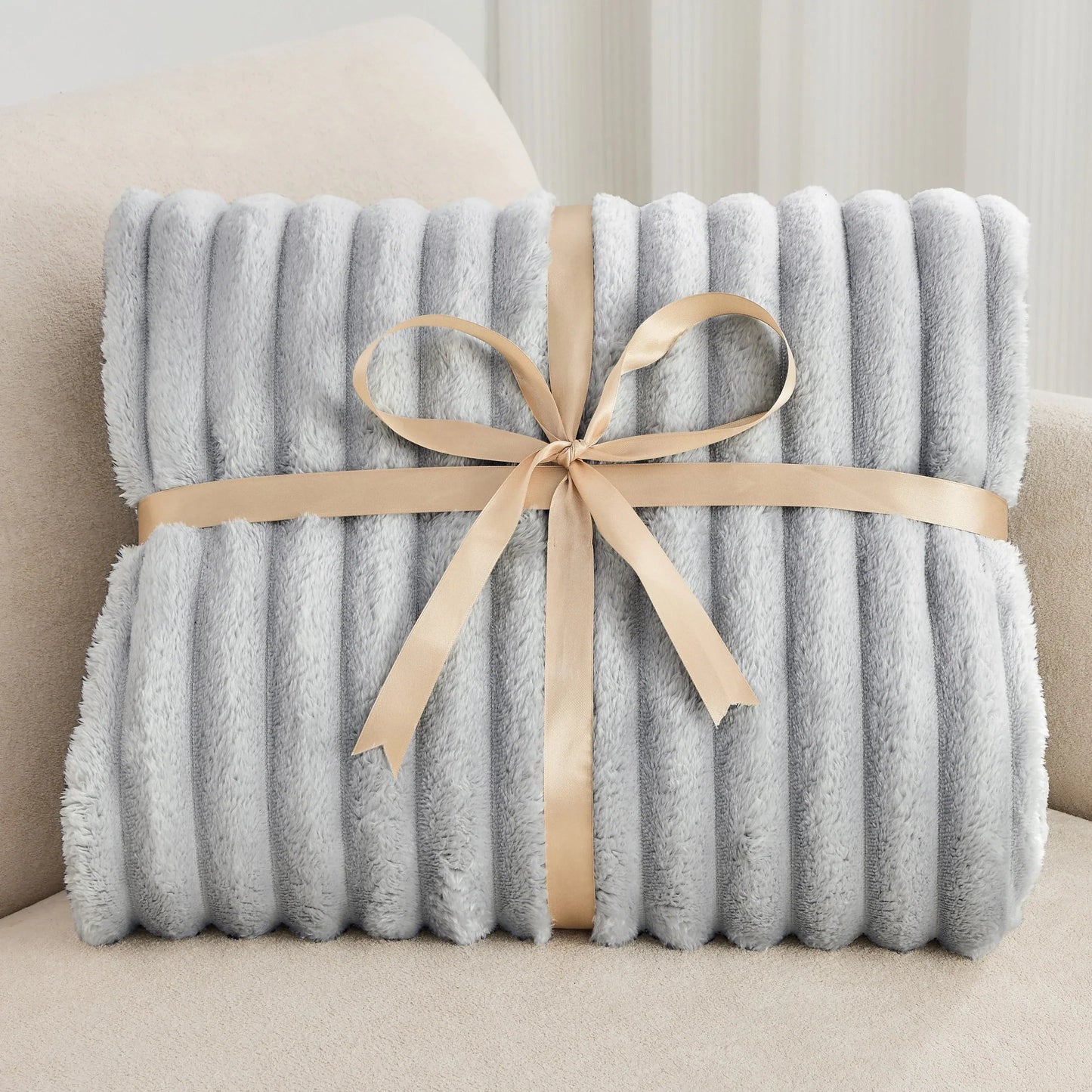 The Cloud-Rib Velvet Fleece Blanket | Ultra-Soft Plush Throw