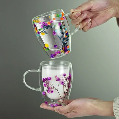 Elegant Double Flower Mug