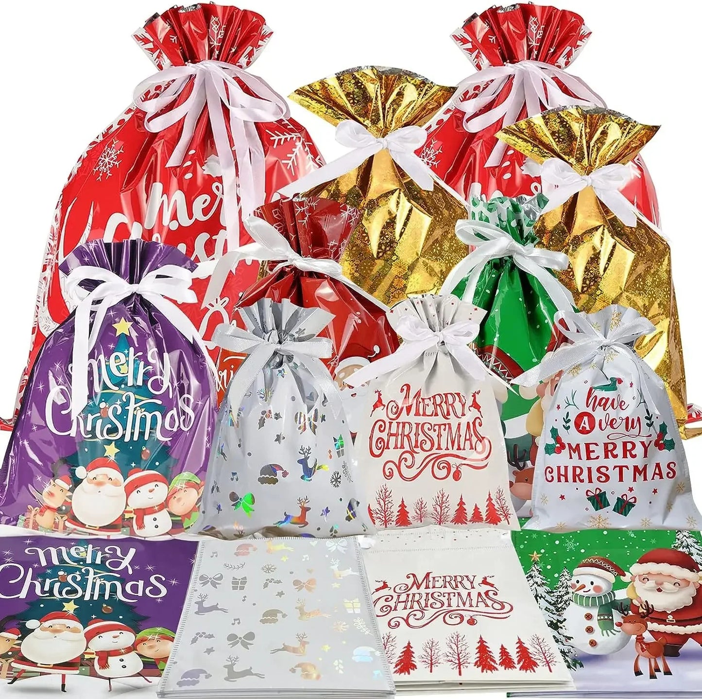 🎁Festive Drawstring Gift Bags