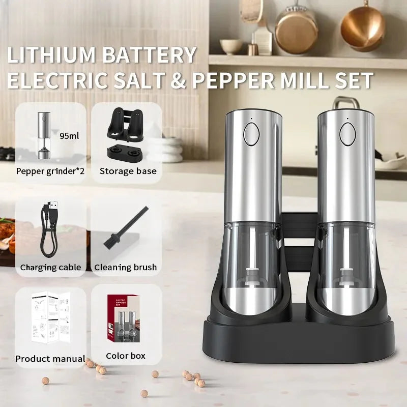 UBS Rechargeable Salt & Pepper Grinder Set