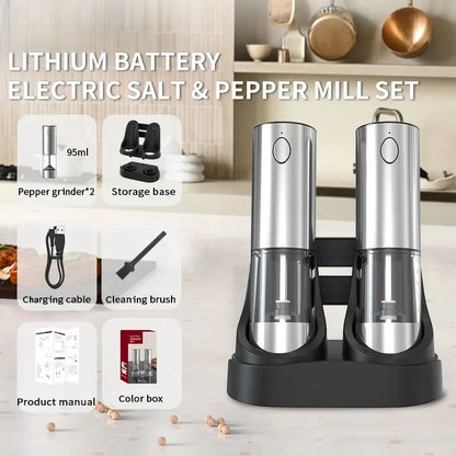 UBS Rechargeable Salt & Pepper Grinder Set