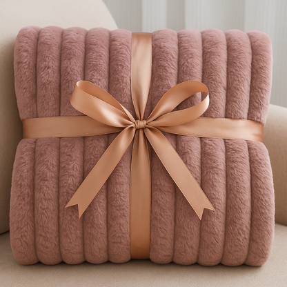 The Cloud-Rib Velvet Fleece Blanket | Ultra-Soft Plush Throw