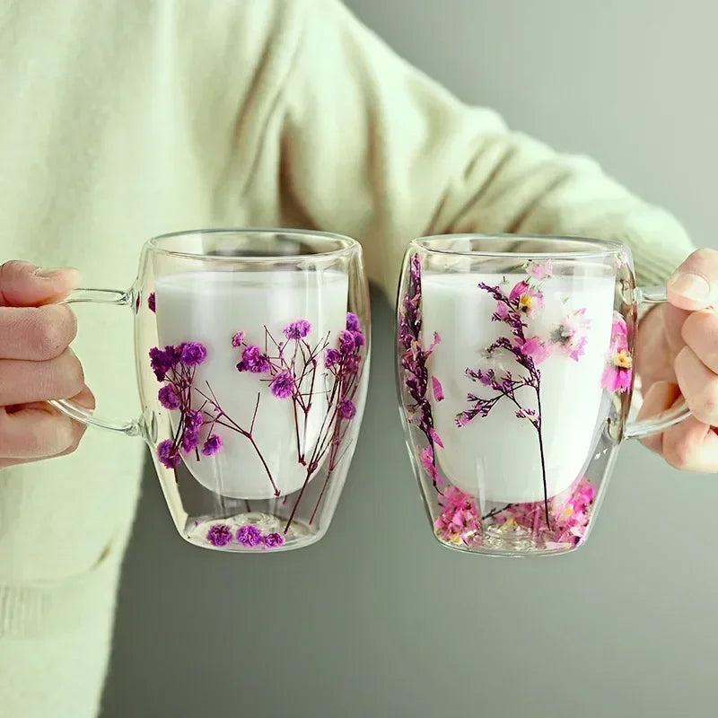Elegant Double Flower Mug