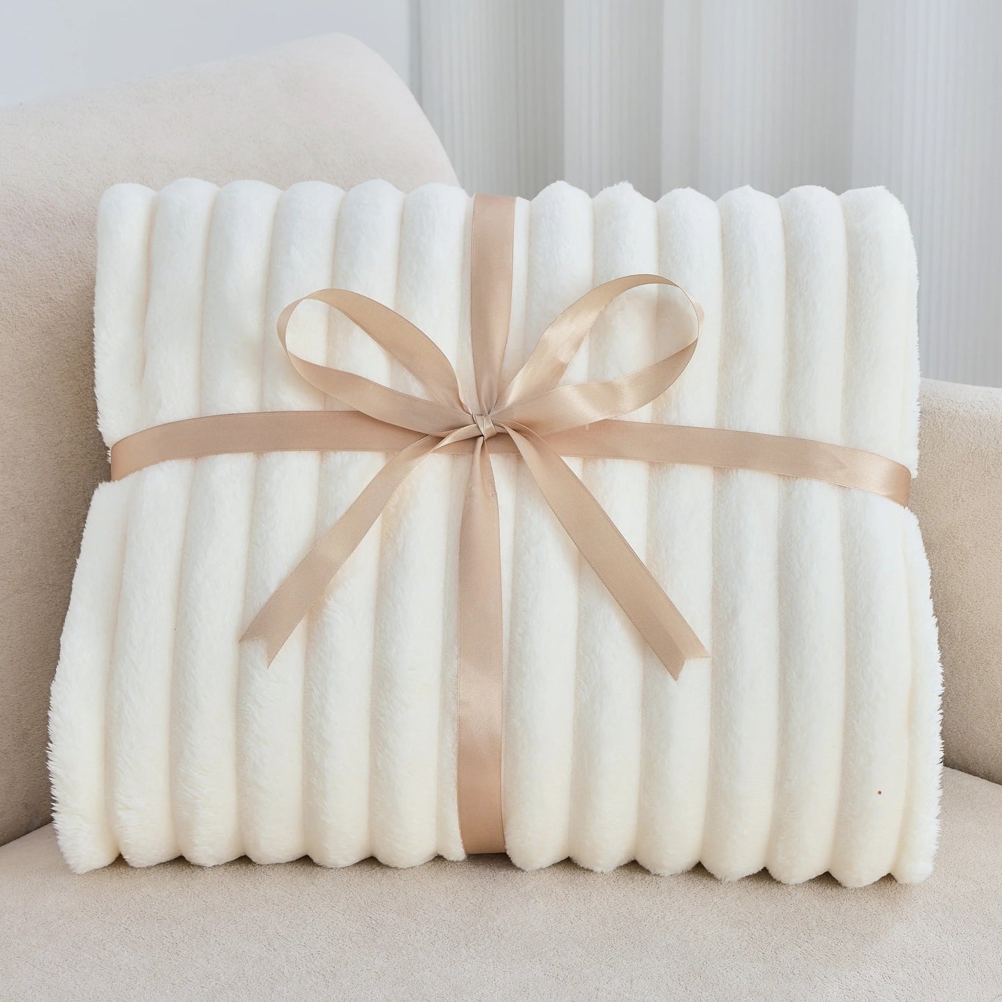 The Cloud-Rib Velvet Fleece Blanket | Ultra-Soft Plush Throw