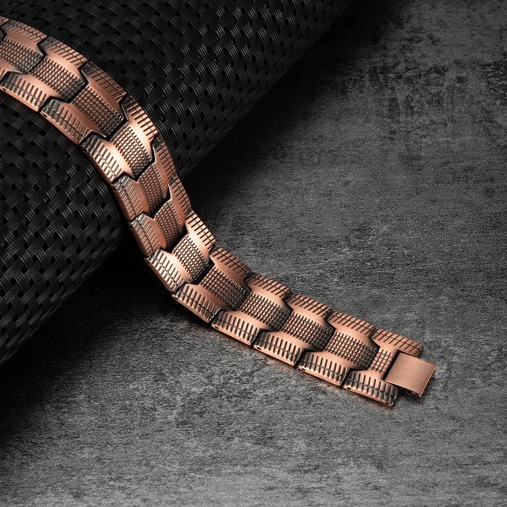 Elegant Copper Wellness Bracelet For Men