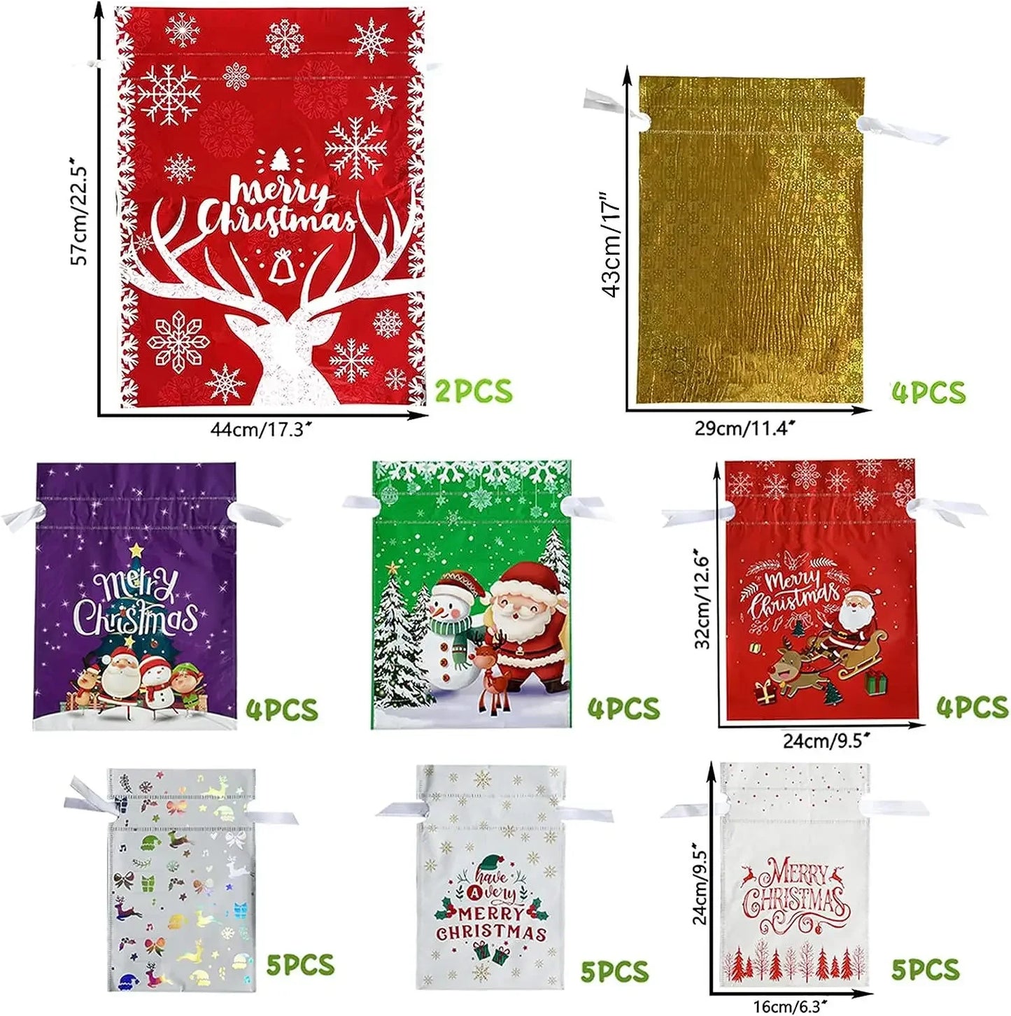🎁Festive Drawstring Gift Bags