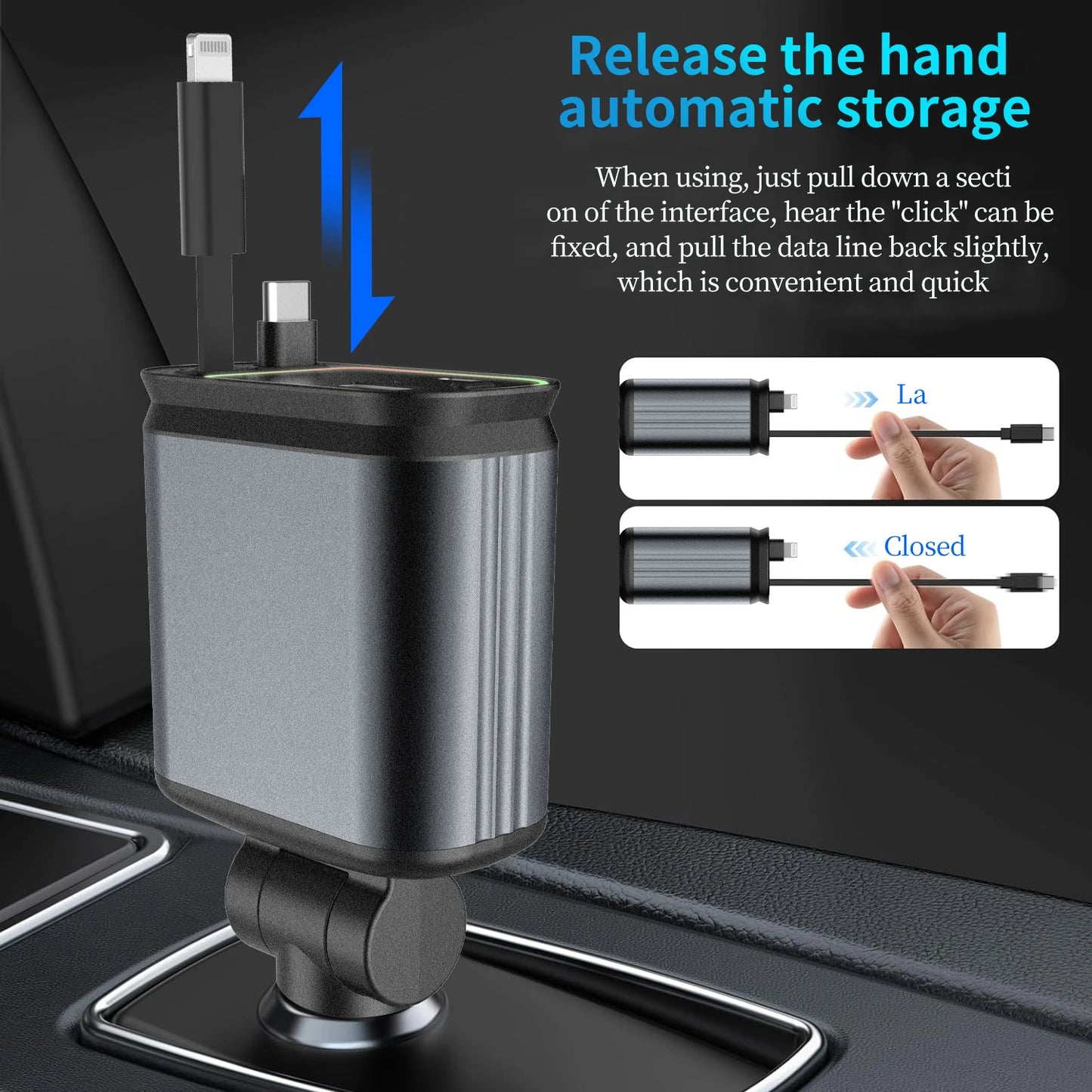QuickCharge 4-in-1 Car Hub