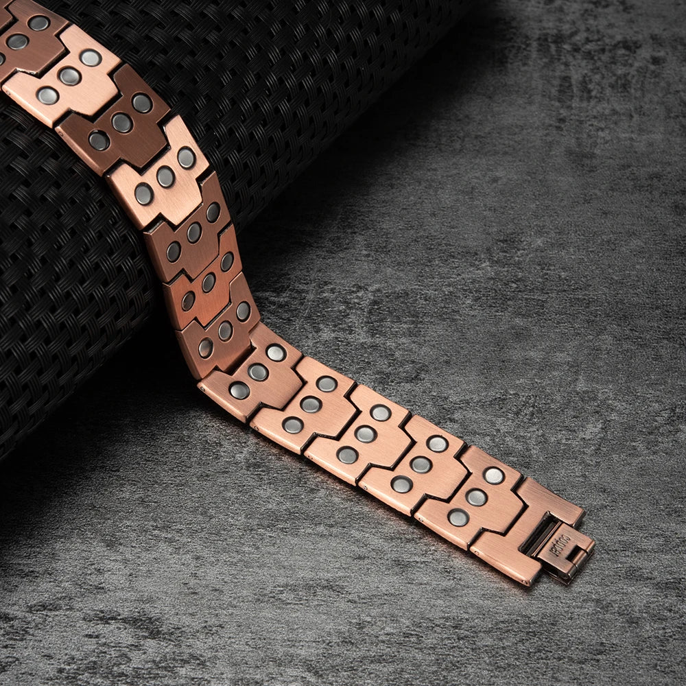 Elegant Copper Wellness Bracelet For Men