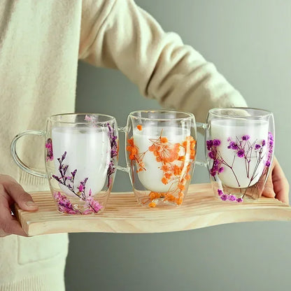 Elegant Double Flower Mug