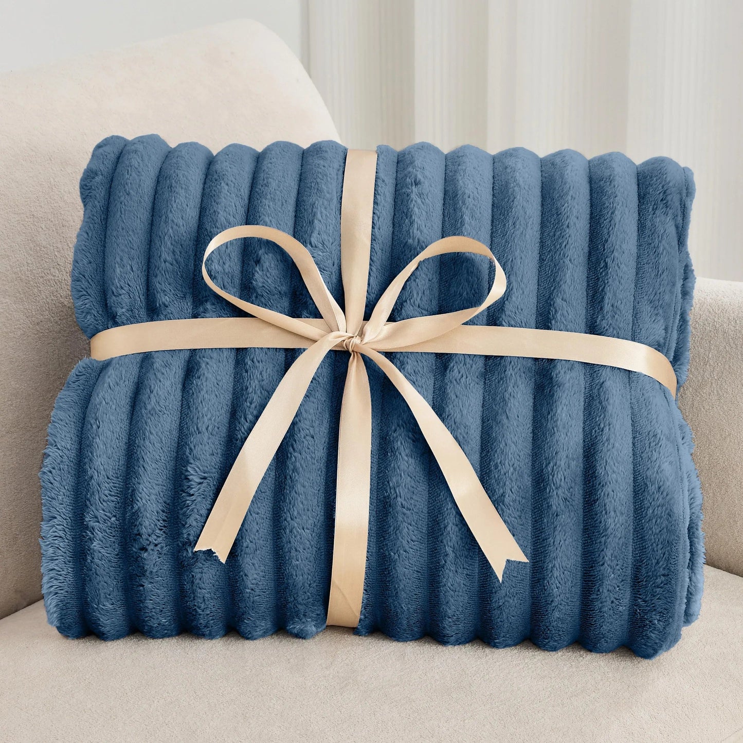 The Cloud-Rib Velvet Fleece Blanket | Ultra-Soft Plush Throw