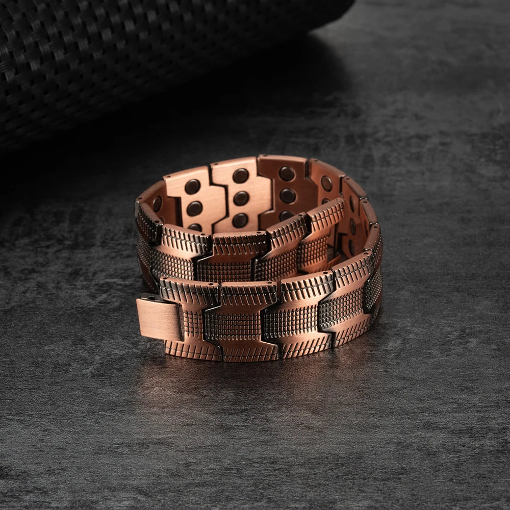 Elegant Copper Wellness Bracelet For Men