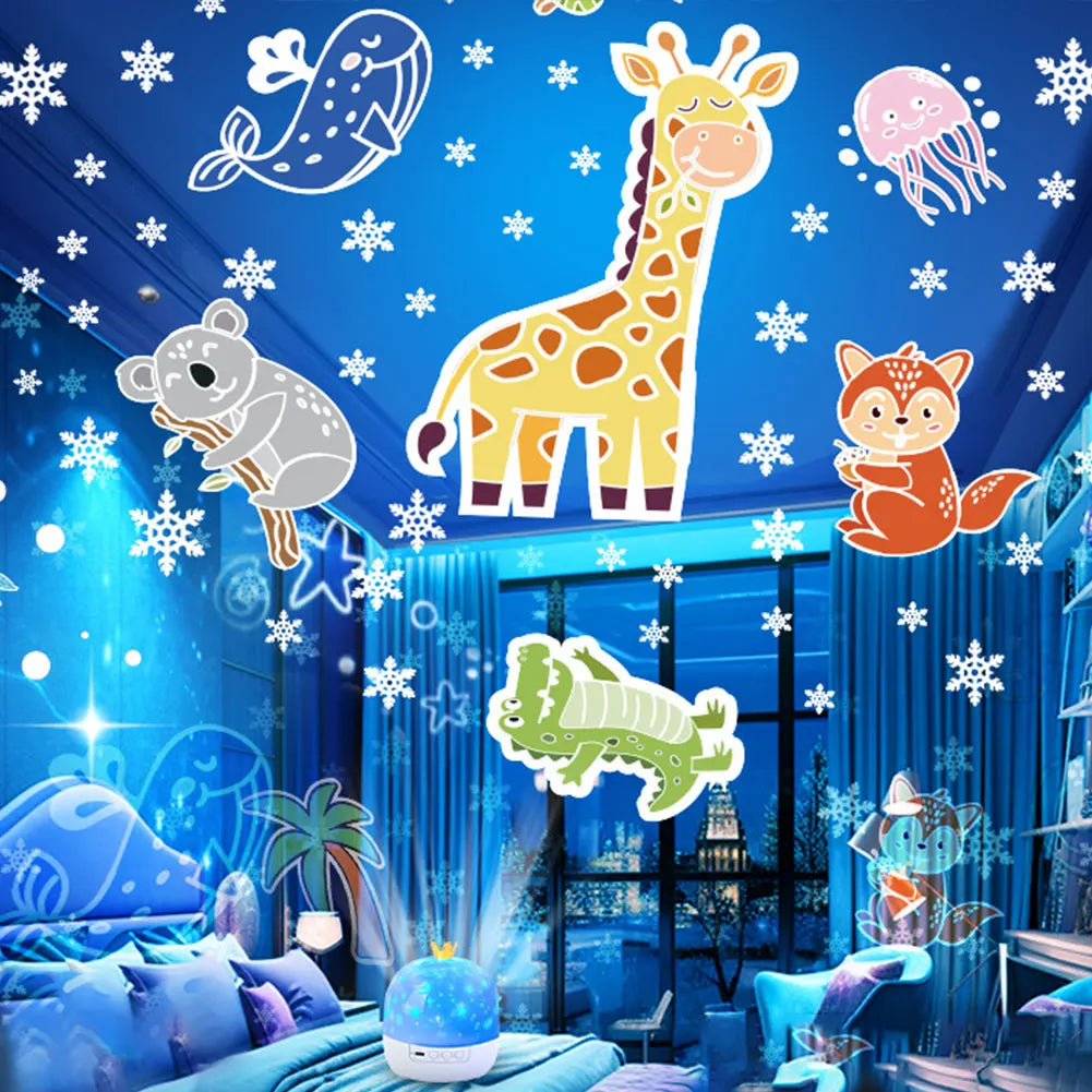 Starry Dream Rotating Night Light- 15 in 1 Kids Galaxy Projector