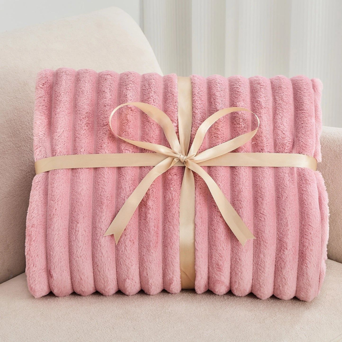 The Cloud-Rib Velvet Fleece Blanket | Ultra-Soft Plush Throw