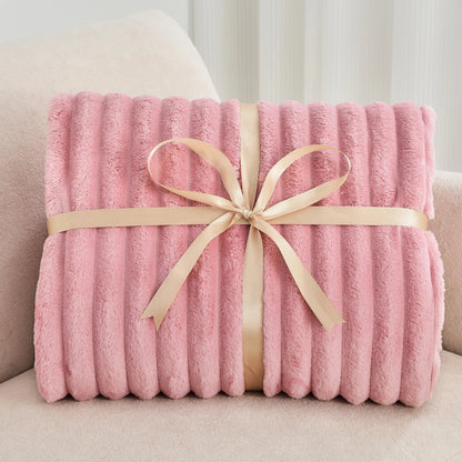 The Cloud-Rib Velvet Fleece Blanket | Ultra-Soft Plush Throw