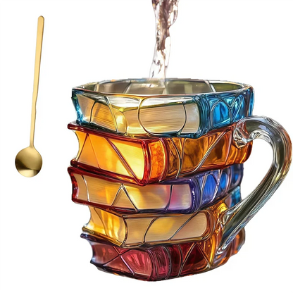 Vintage Bookstack Coffee Mug