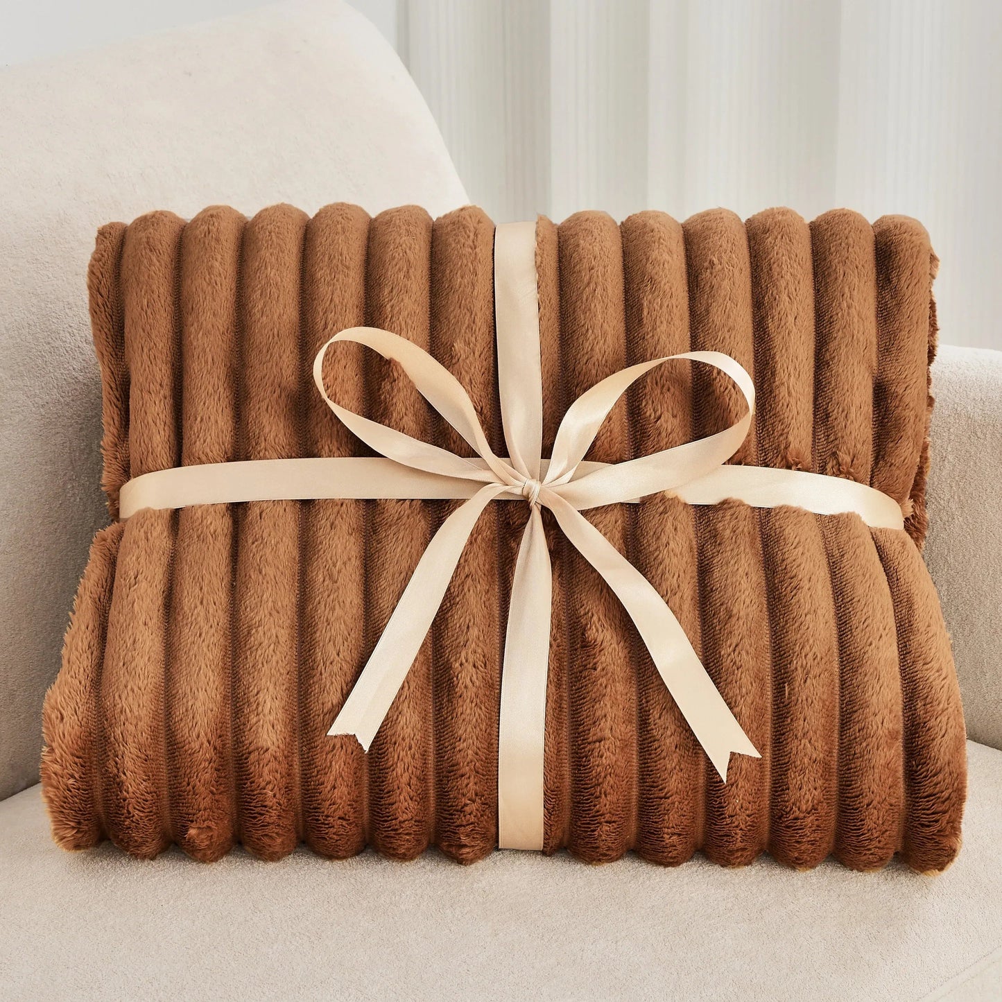 The Cloud-Rib Velvet Fleece Blanket | Ultra-Soft Plush Throw