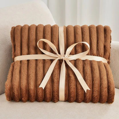 The Cloud-Rib Velvet Fleece Blanket | Ultra-Soft Plush Throw