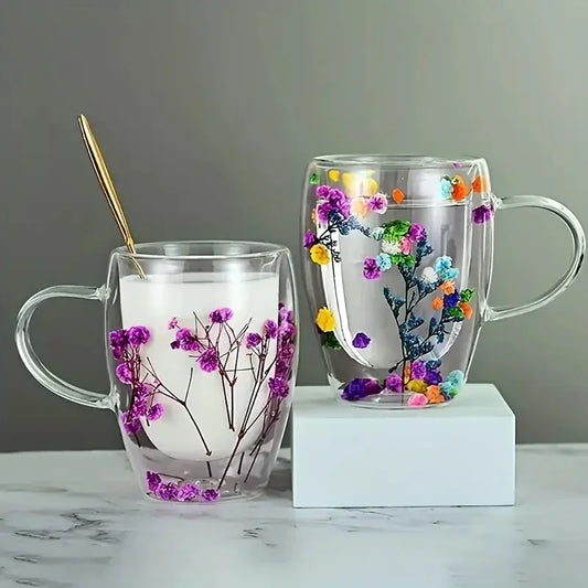 Elegant Double Flower Mug