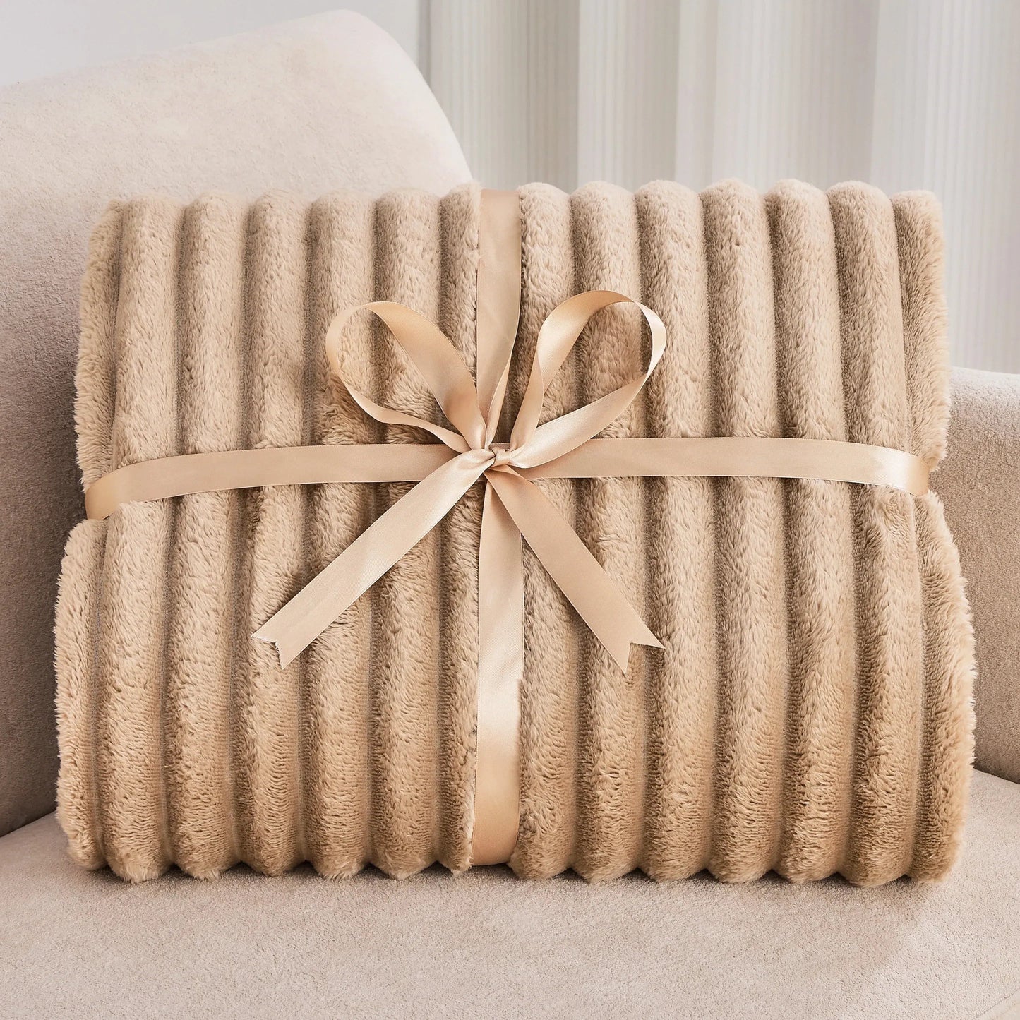 The Cloud-Rib Velvet Fleece Blanket | Ultra-Soft Plush Throw