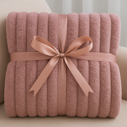 The Cloud-Rib Velvet Fleece Blanket | Ultra-Soft Plush Throw